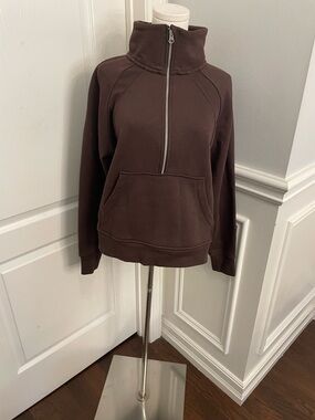 Danskin Brown Half-Zip Mock Neck Sweatshirt